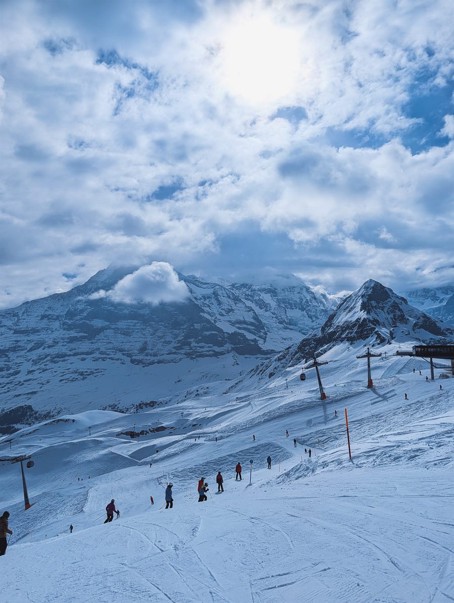 Swiss Alps ski slope